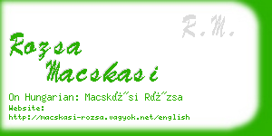 rozsa macskasi business card